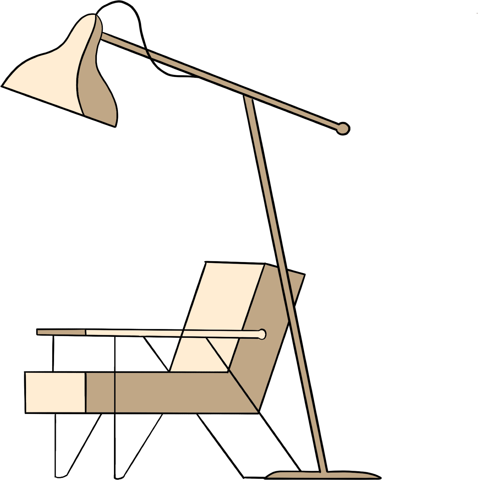 Chair and Lamp
